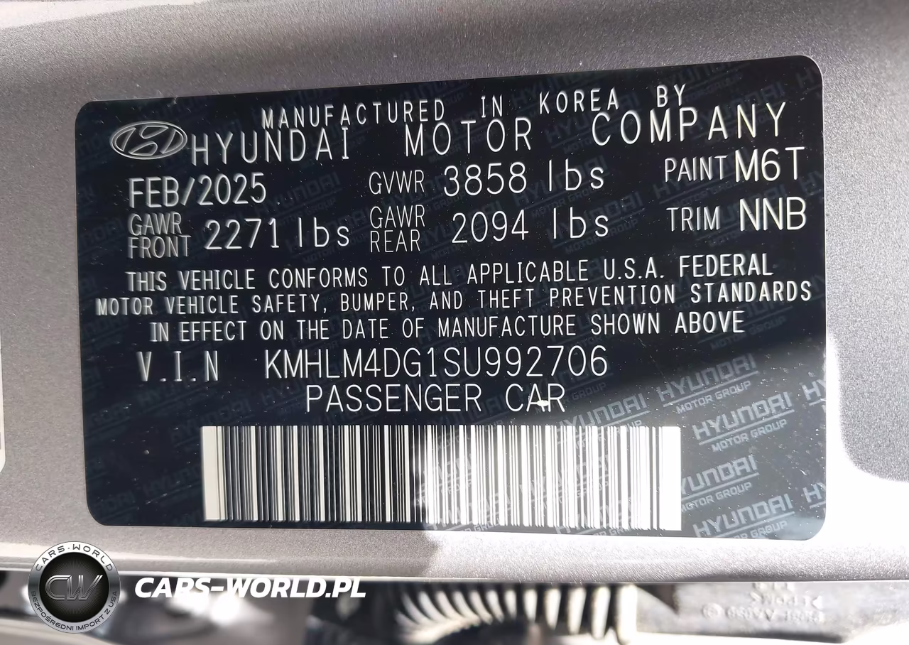 2025 Hyundai Elantra Sel Sport VIN:KMHLM4DG1SU992706 - 9