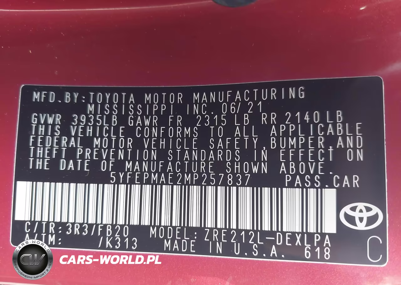 2021 Toyota Corolla Le VIN:5YFEPMAE2MP257837 - 9