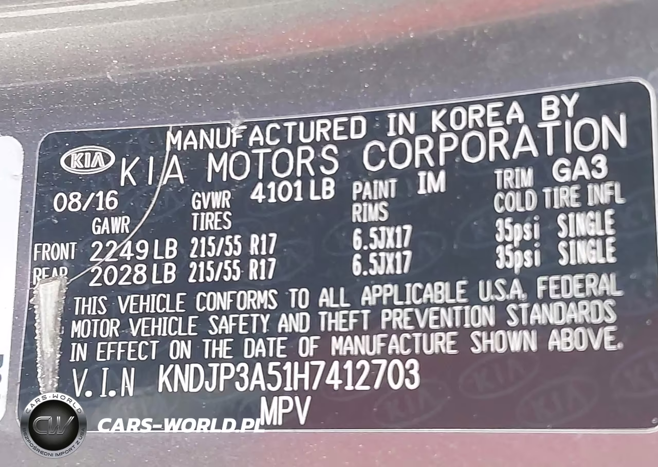 2017 Kia Soul + VIN:KNDJP3A51H7412703 - 9