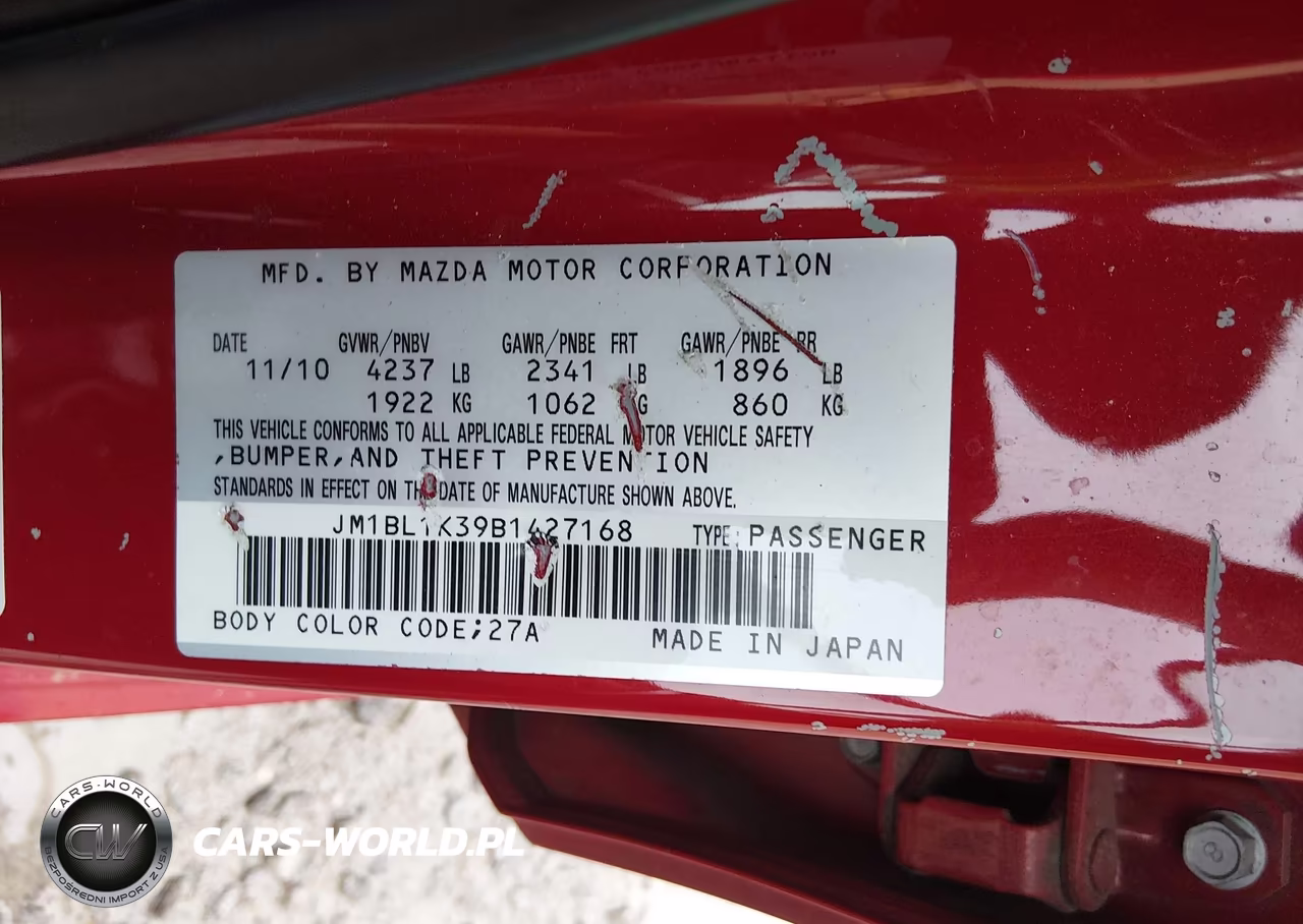 2011 Mazda Mazdaspeed3 Sport VIN:JM1BL1K39B1427168 - 9