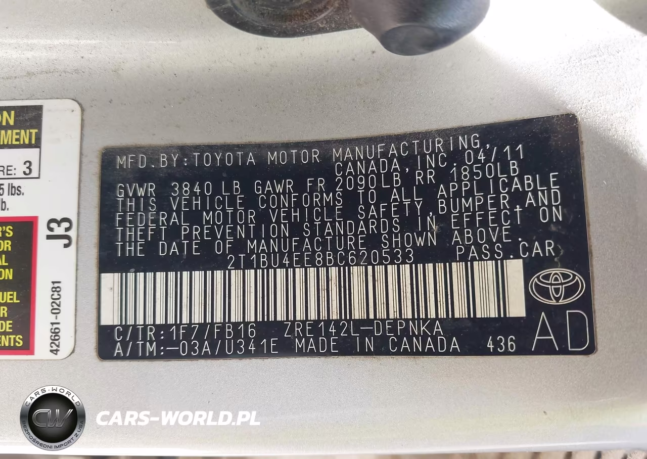 2011 Toyota Corolla Le VIN:2T1BU4EE8BC620533 - 9