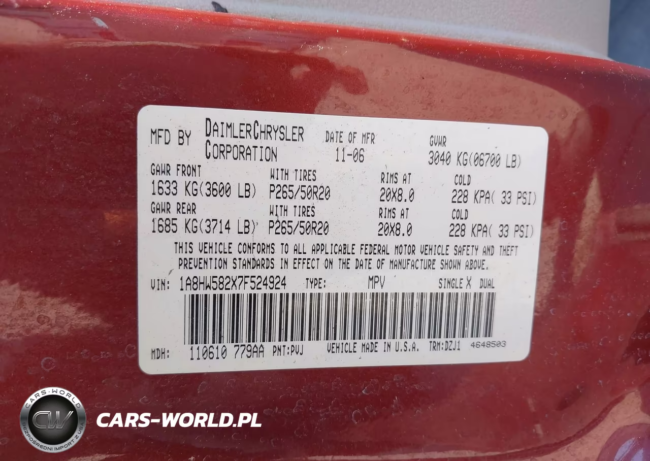 2007 Chrysler Aspen Limited VIN:1A8HW582X7F524924 - 9