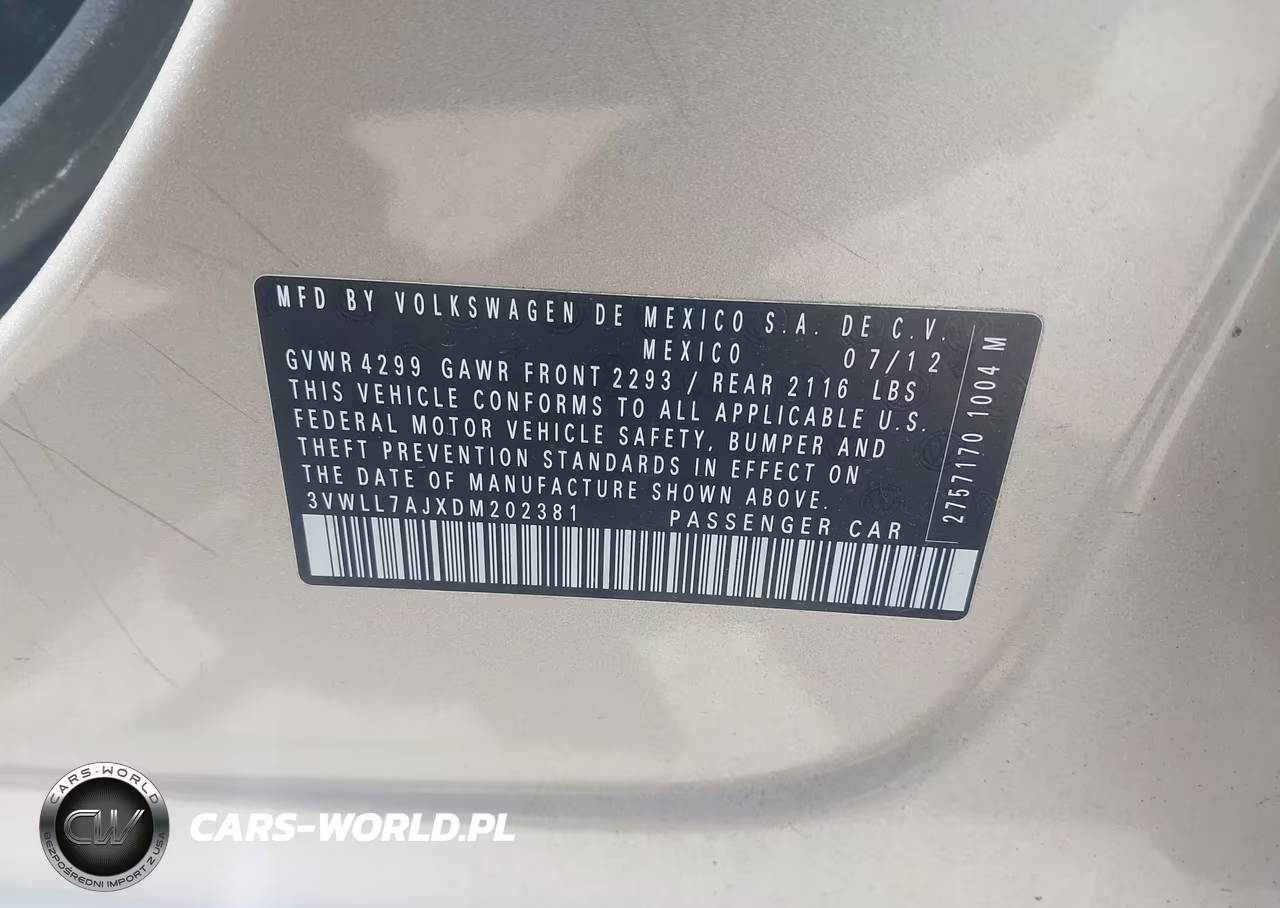2013 Volkswagen Jetta 2.0L Tdi VIN:3VWLL7AJXDM202381 - 9
