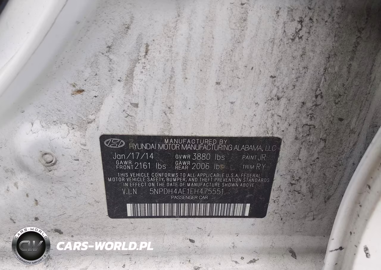 2014 Hyundai Elantra Limited VIN:5NPDH4AE1EH475551 - 9