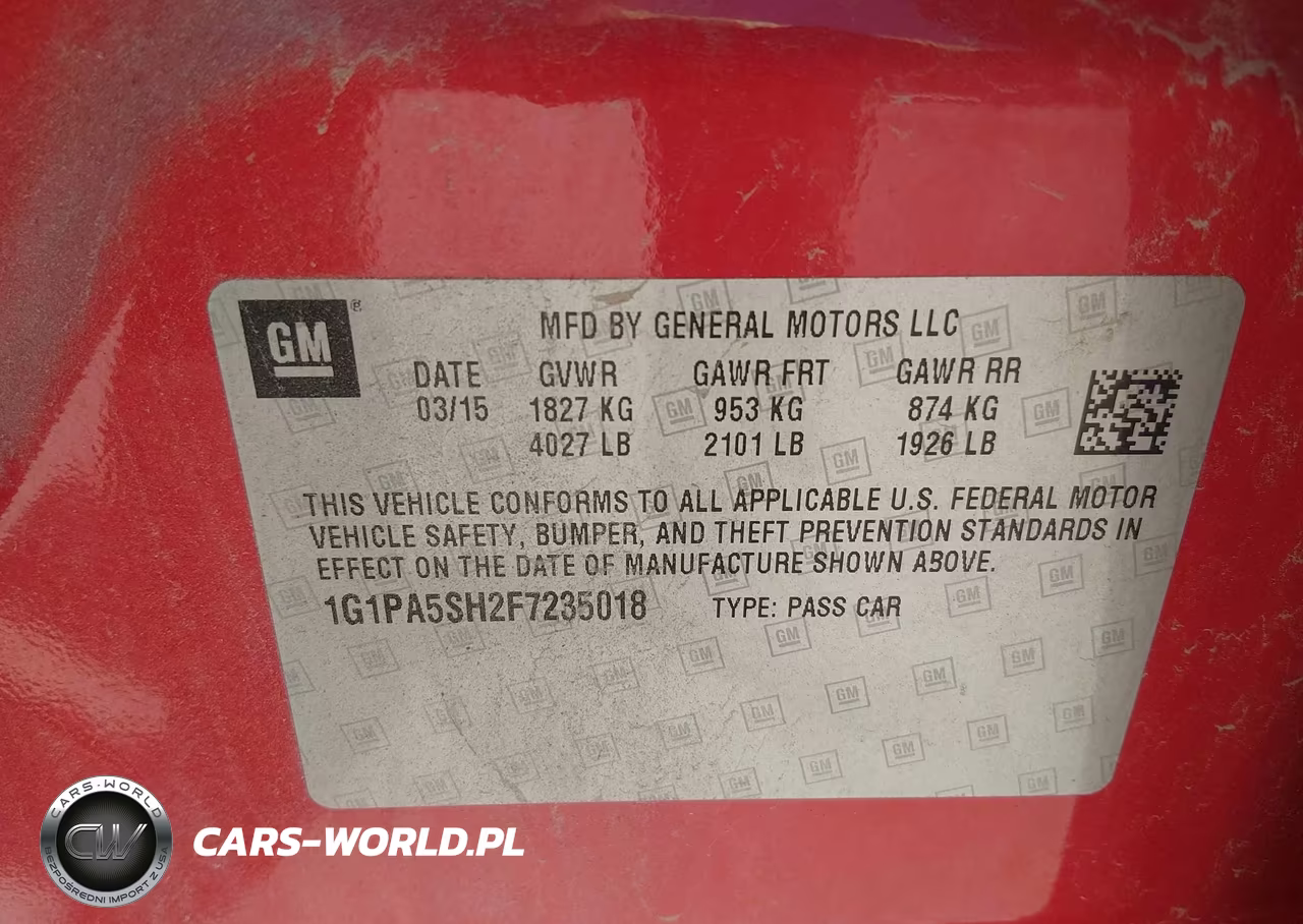2015 Chevrolet Cruze Ls Auto VIN:1G1PA5SH2F7235018 - 9