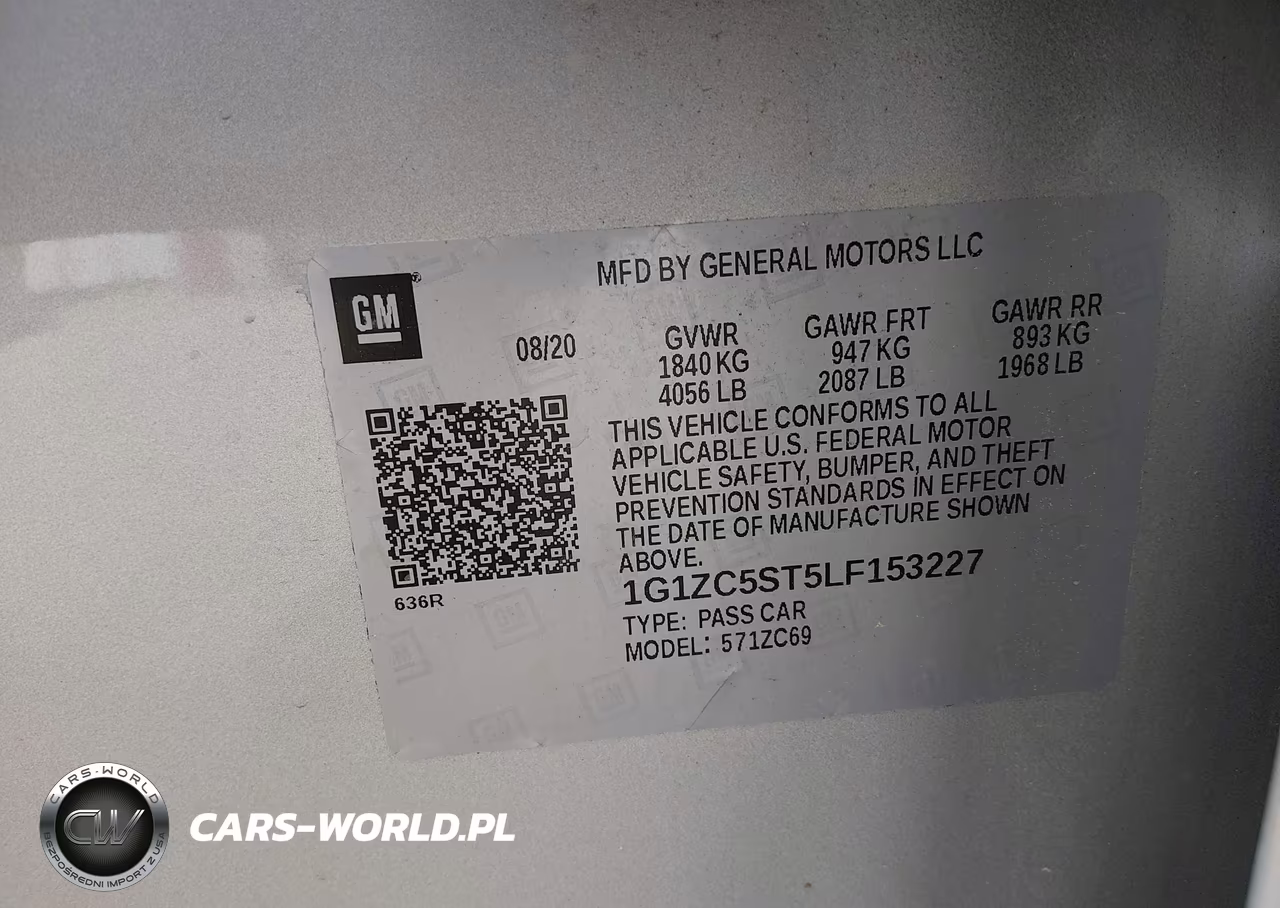 2020 Chevrolet Malibu Fwd 1Fl VIN:1G1ZC5ST5LF153227 - 9