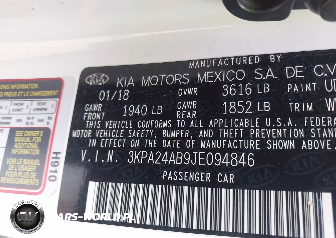 2018 Kia Rio S VIN:3KPA24AB9JE094846 - 9