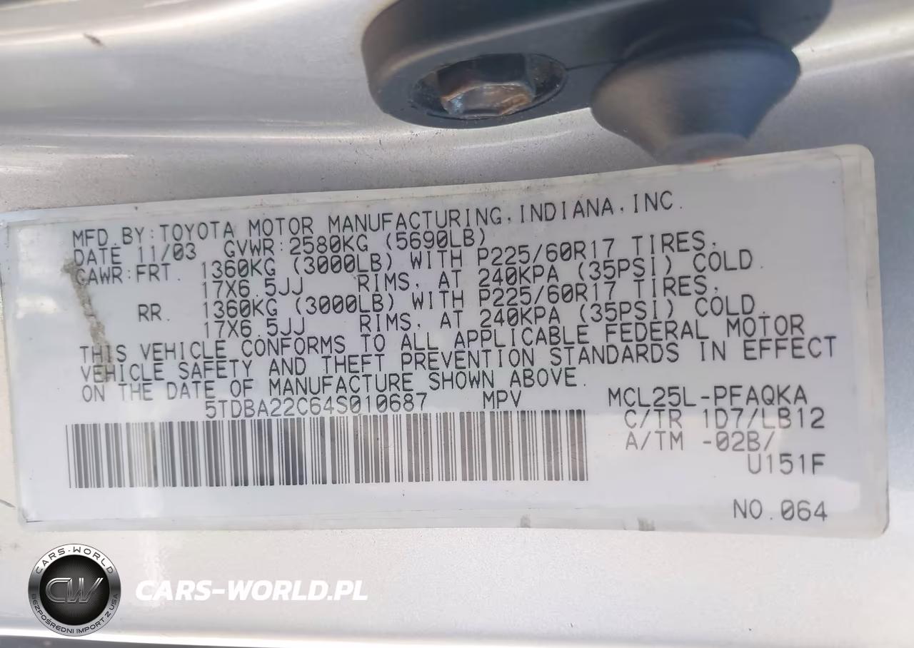 2004 Toyota Sienna Xle Limited VIN:5TDBA22C64S010687 - 9