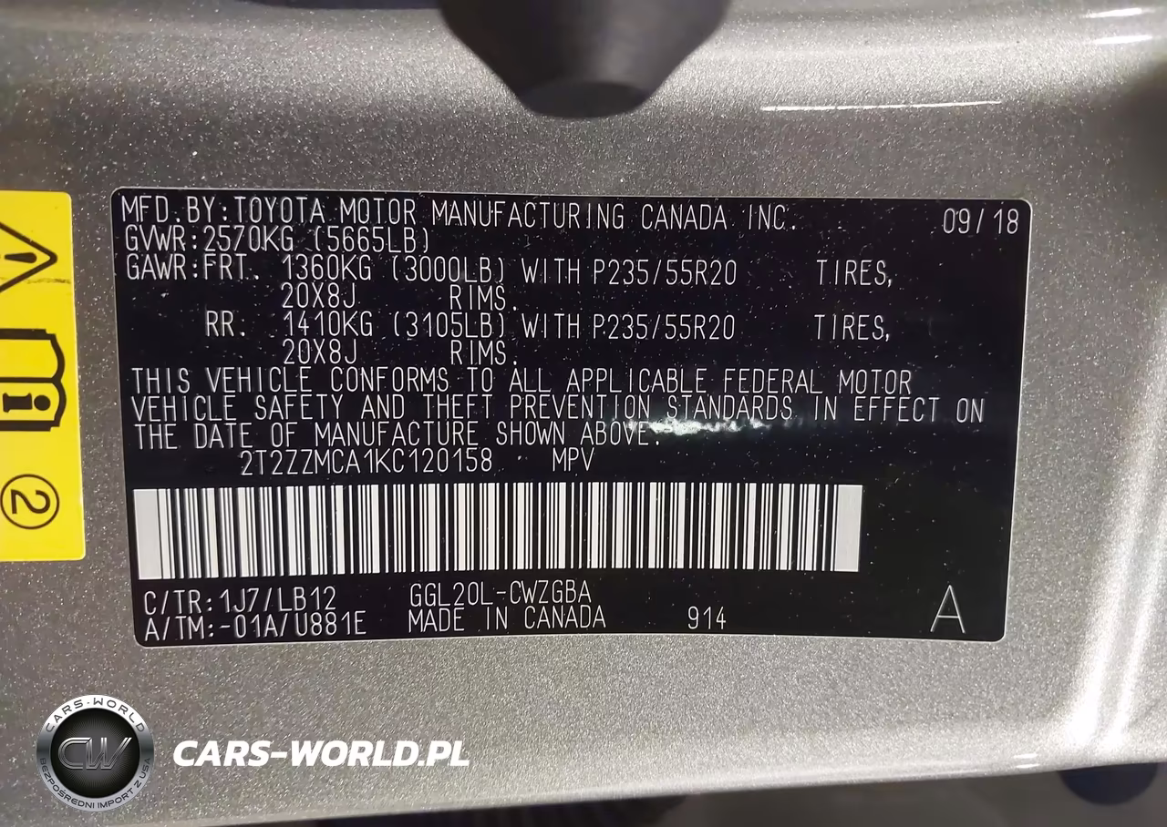 2019 Lexus Rx 350 VIN:2T2ZZMCA1KC120158 - 9