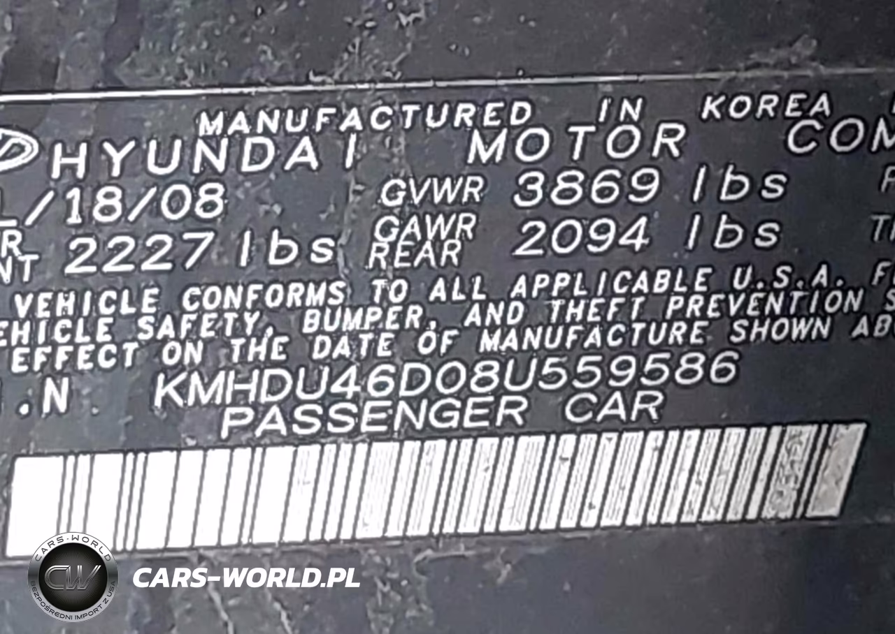 2008 Hyundai Elantra Gls-Se VIN:KMHDU46D08U559586 - 9