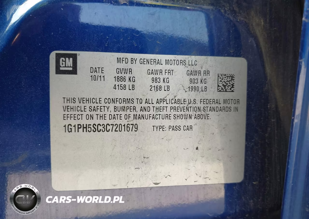 2012 Chevrolet Cruze Ltz VIN:1G1PH5SC3C7201679 - 9