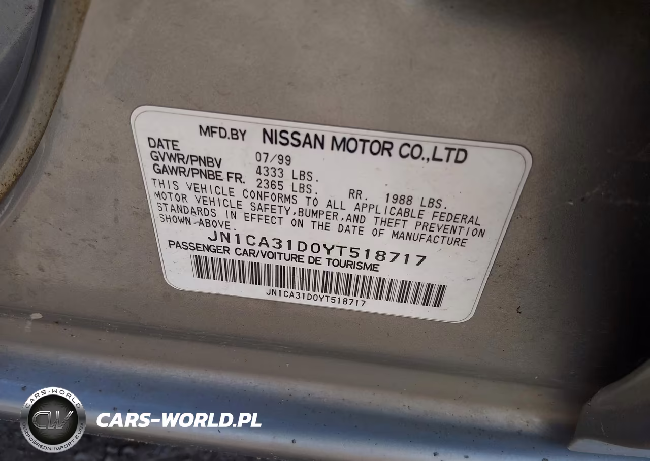 2000 Nissan Maxima Gle-Gxe-Se VIN:JN1CA31D0YT518717 - 9