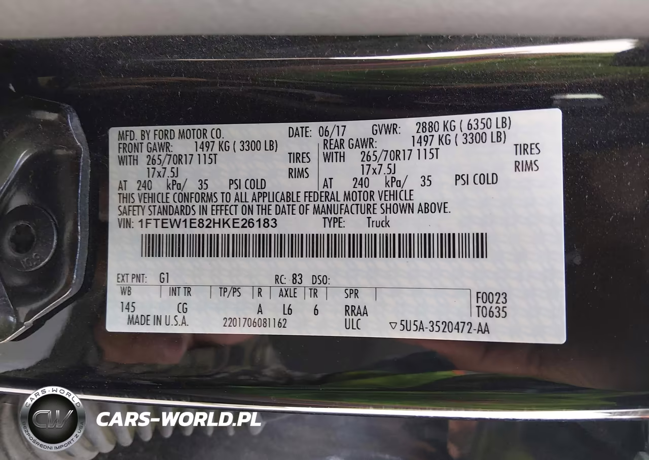 2017 Ford F-150 Xl-Xlt VIN:1FTEW1E82HKE26183 - 9