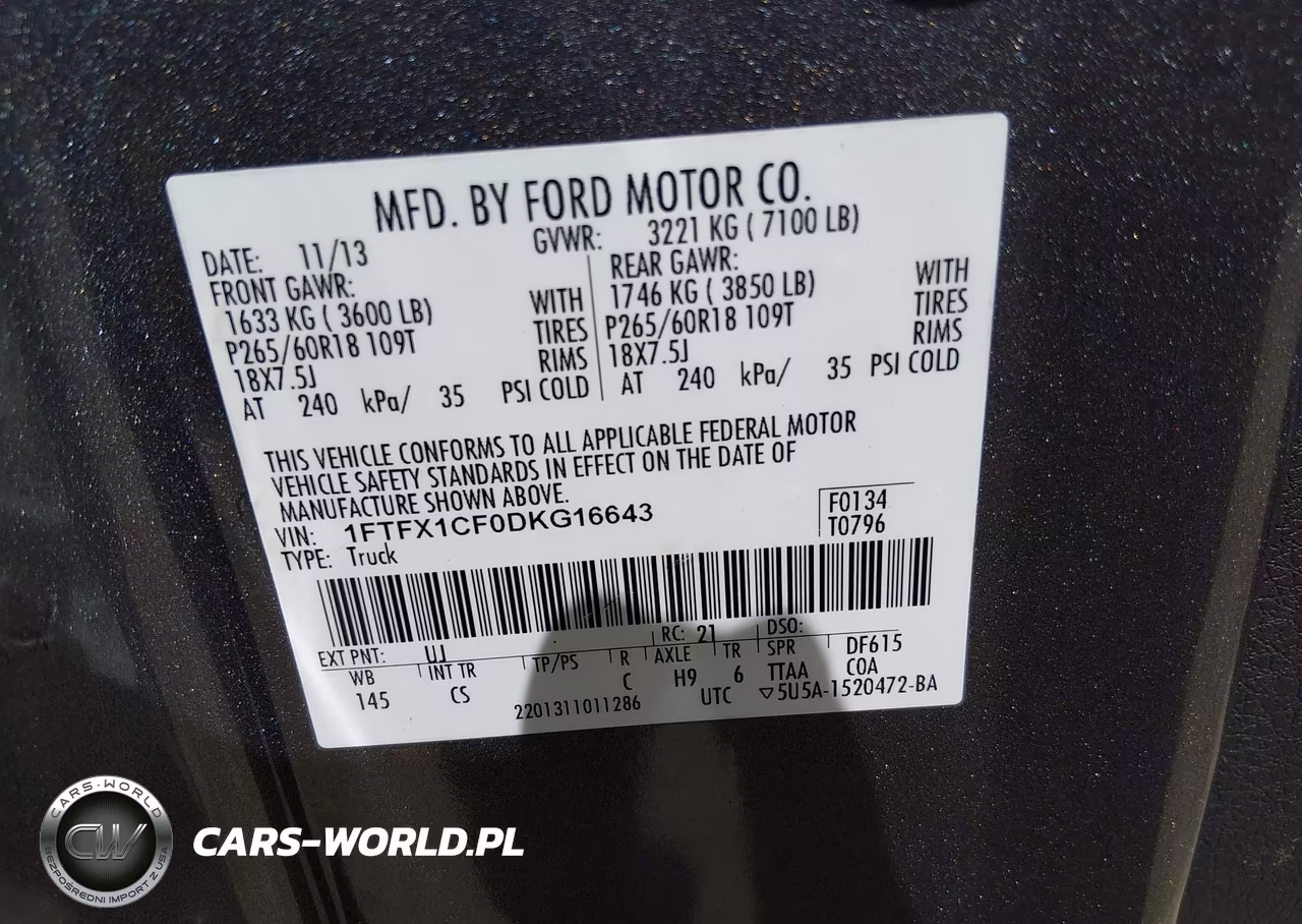 2013 Ford F-150 Stx VIN:1FTFX1CF0DKG16643 - 9