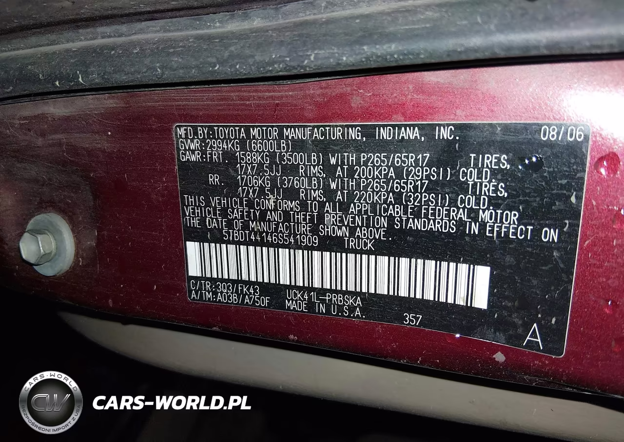 2006 Toyota Tundra Sr5 V8 VIN:5TBDT44146S541909 - 9