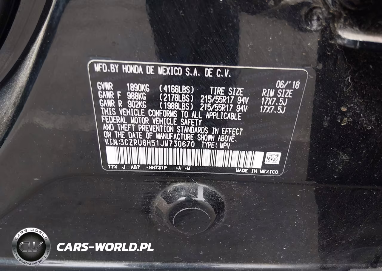 2018 Honda Hr-V Ex VIN:3CZRU6H51JM730670 - 9
