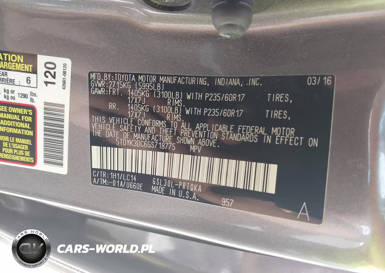 2016 Toyota Sienna Xle 8 Passenger VIN:5TDYK3DC6GS718775 - 9