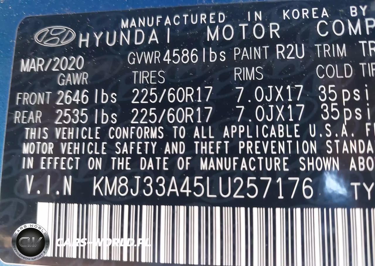 2020 Hyundai Tucson Value VIN:KM8J33A45LU257176 - 9