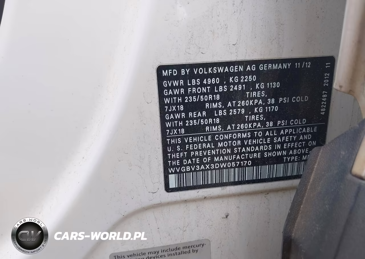 2013 Volkswagen Tiguan Se VIN:WVGBV3AX3DW057170 - 9