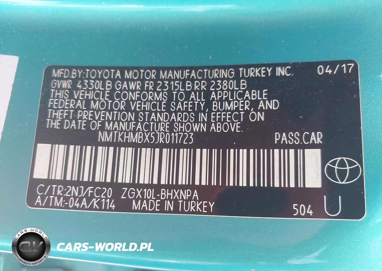 2018 Toyota C-Hr Xle VIN:NMTKHMBX5JR011723 - 9