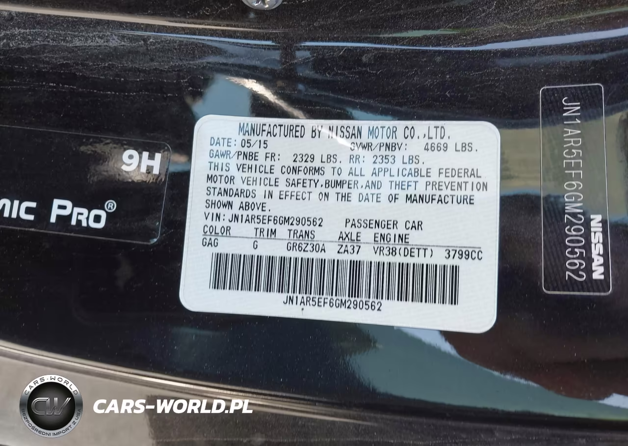 NISSAN GT-R PREMI VIN:JN1AR5EF6GM290562 - 9