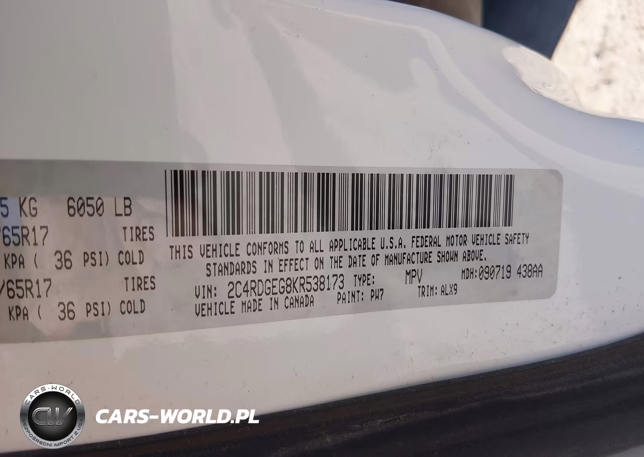 2019 Dodge Grand Caravan Gt VIN:2C4RDGEG8KR538173 - 9