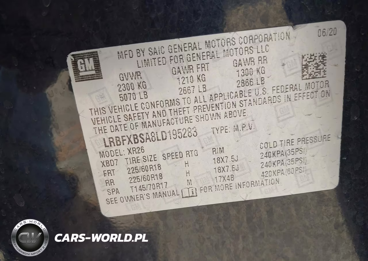 2020 Buick Envision Fwd Preferred VIN:LRBFXBSA8LD195283 - 9
