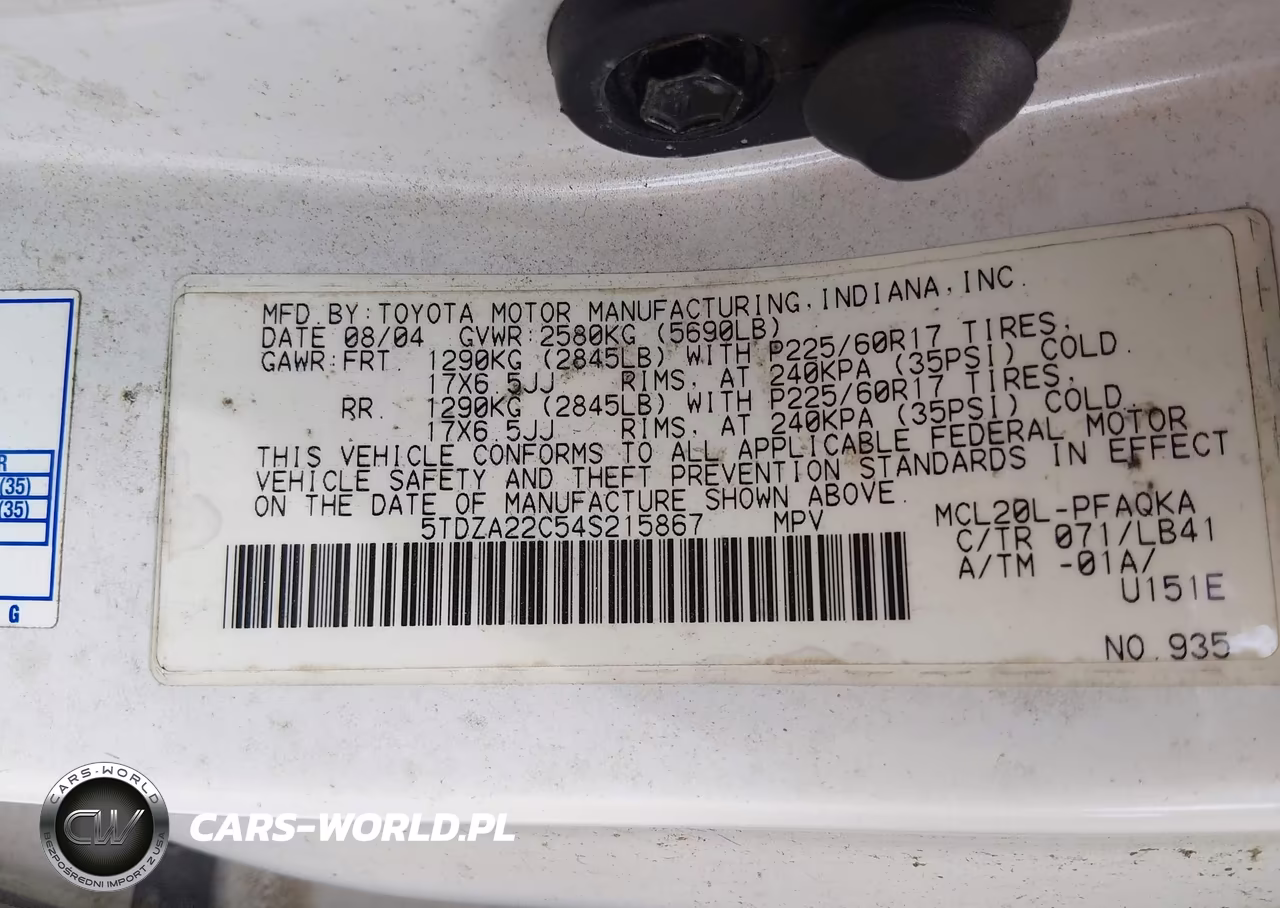 2004 Toyota Sienna Xle VIN:5TDZA22C54S215867 - 9