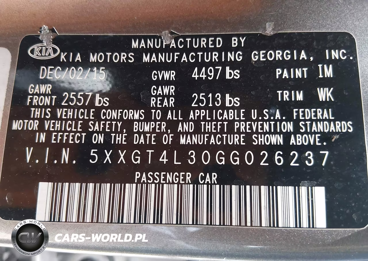 2016 Kia Optima Lx VIN:5XXGT4L30GG026237 - 9