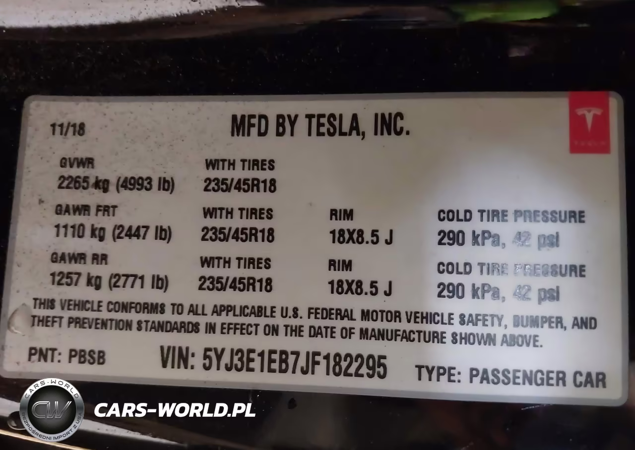 2018 Tesla Model 3 Long Range-Performance VIN:5YJ3E1EB7JF182295 - 9