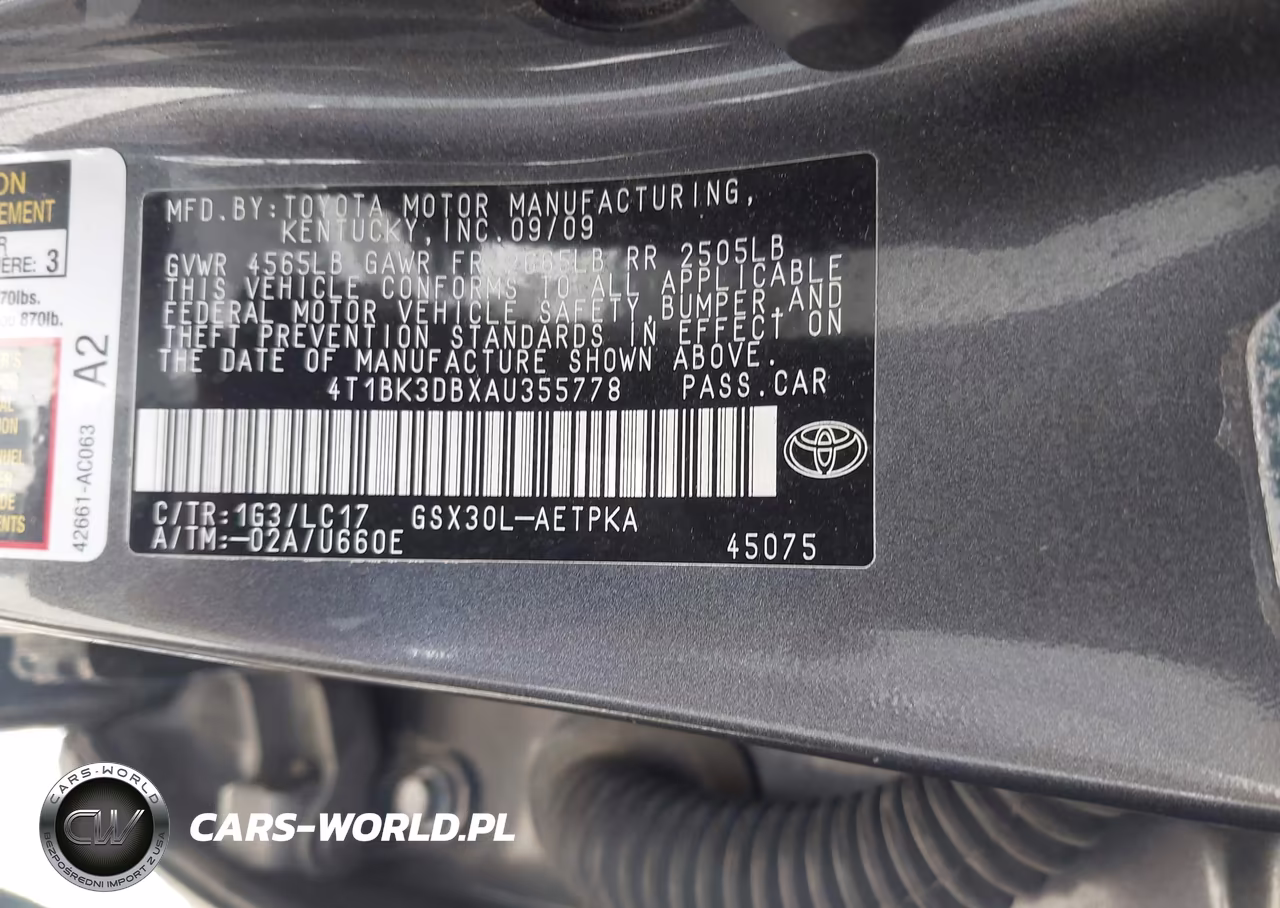 2010 Toyota Avalon Limited VIN:4T1BK3DBXAU355778 - 9