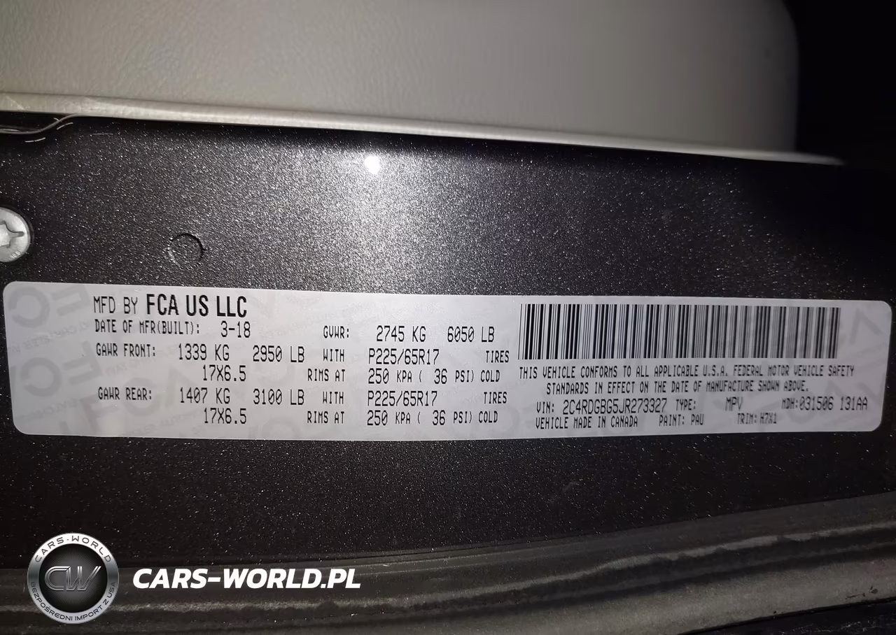 2018 Dodge Grand Caravan Se VIN:2C4RDGBG5JR273327 - 9