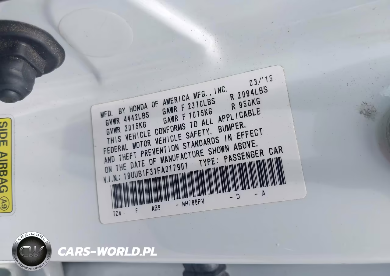 2015 Acura Tlx VIN:19UUB1F31FA017901 - 9
