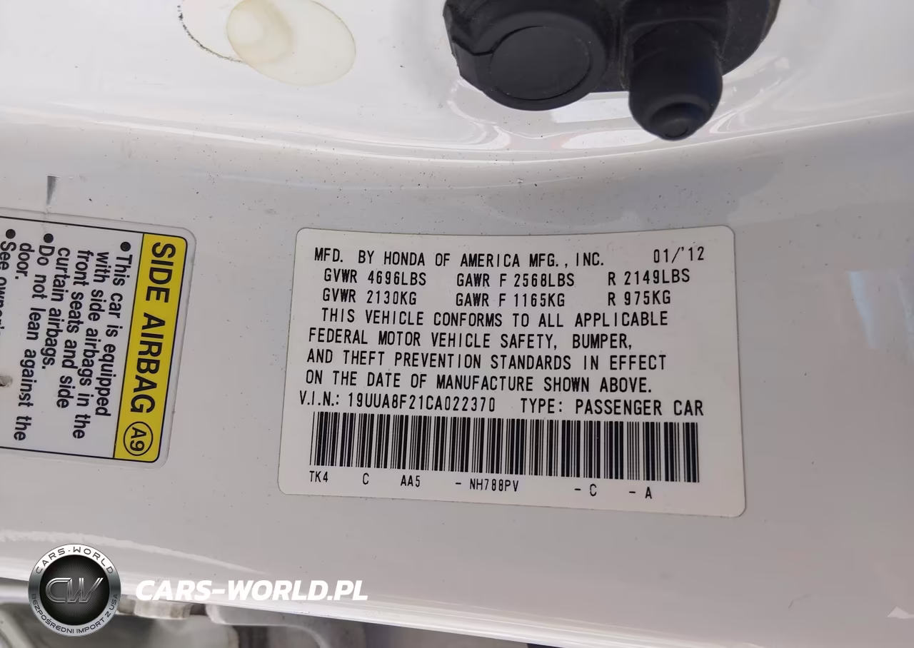 2012 Acura Tl 3.5 VIN:19UUA8F21CA022370 - 9