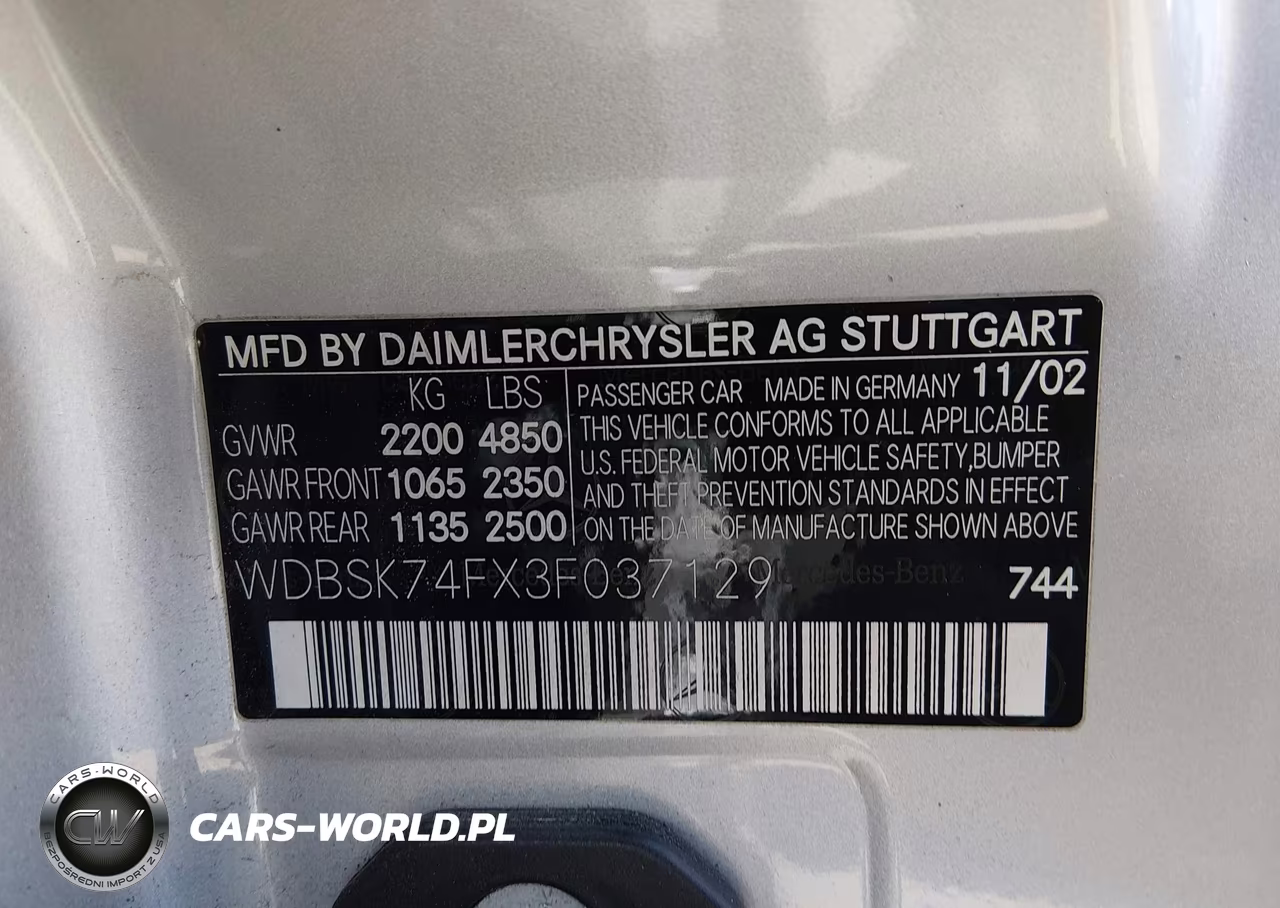 2003 Mercedes-Benz Sl 55 Amg VIN:WDBSK74FX3F037129 - 9