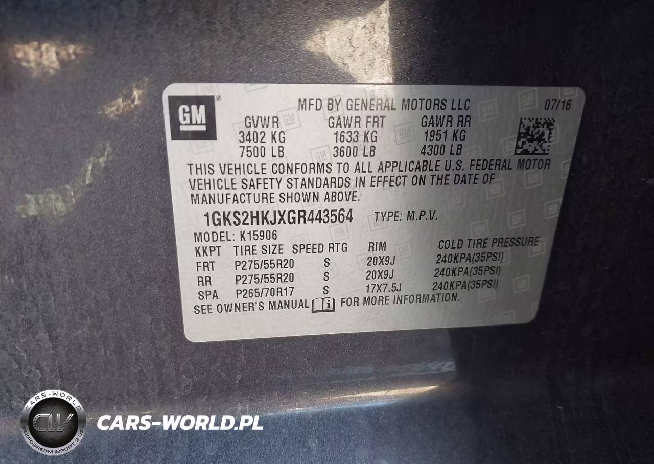 2016 GMC Yukon Xl Denali VIN:1GKS2HKJXGR443564 - 9