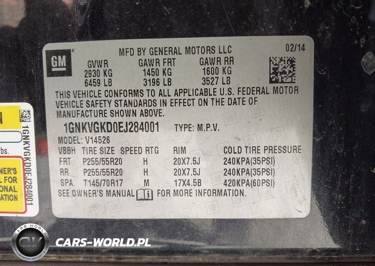 2014 Chevrolet Traverse Lt VIN:1GNKVGKD0EJ284001 - 9