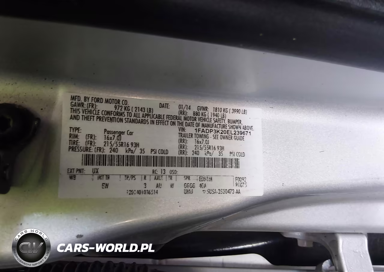 2014 Ford Focus Se VIN:1FADP3K20EL239671 - 9