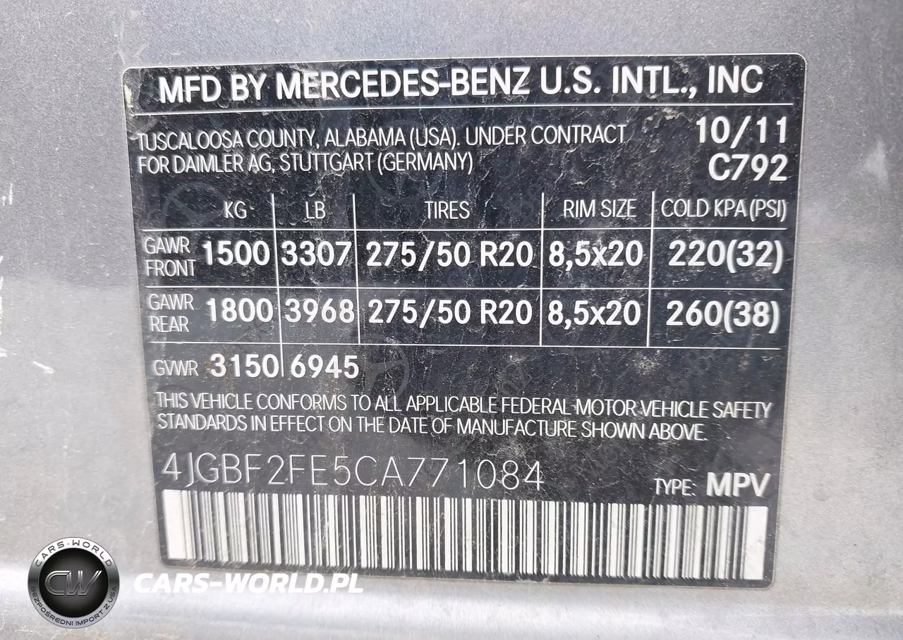 2012 Mercedes-Benz Gl 350 Bluetec 4Matic VIN:4JGBF2FE5CA771084 - 9