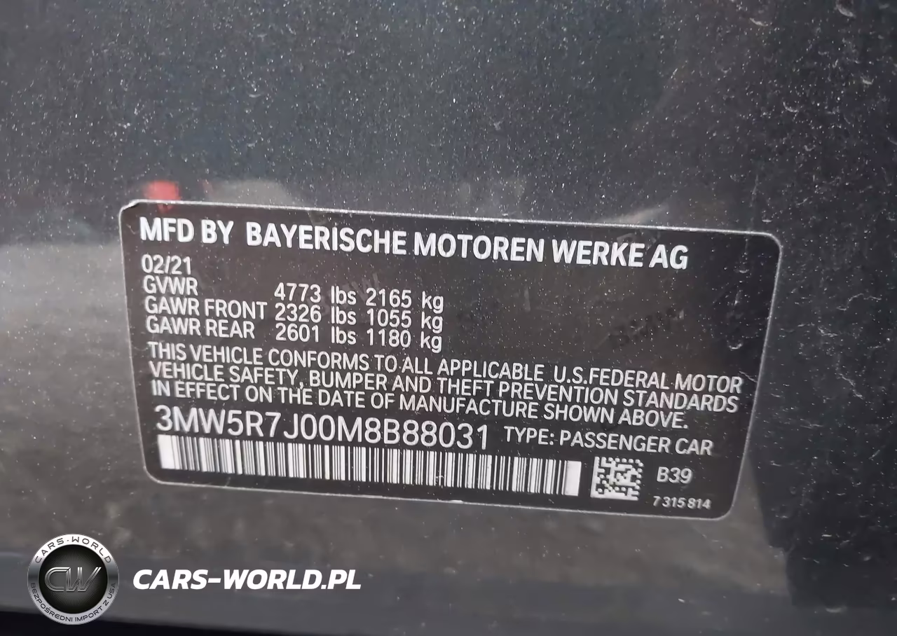 2021 BMW 330I xDrive VIN:3MW5R7J00M8B88031 - 9