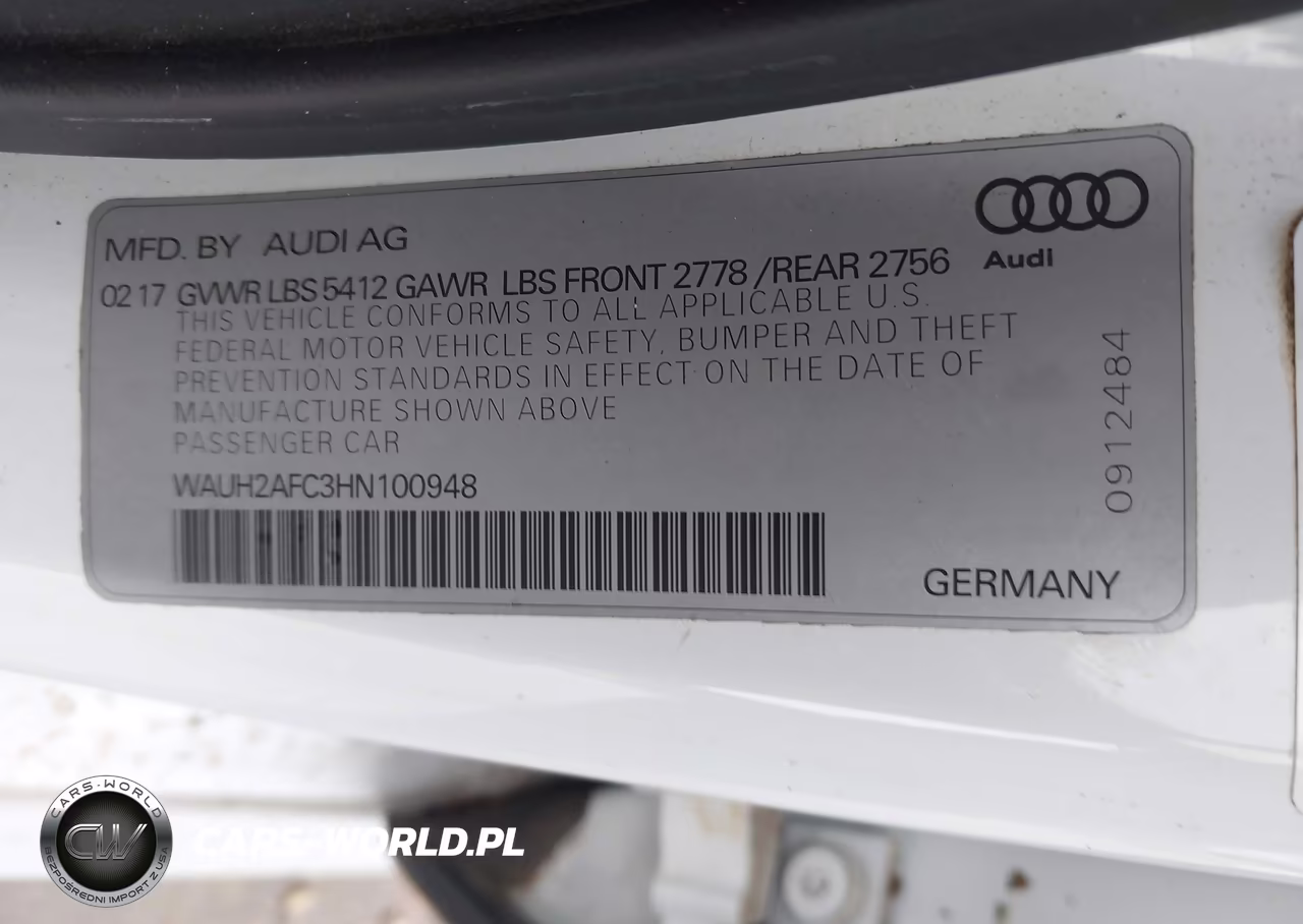 2017 Audi A6 Prestige VIN:WAUH2AFC3HN100948 - 9