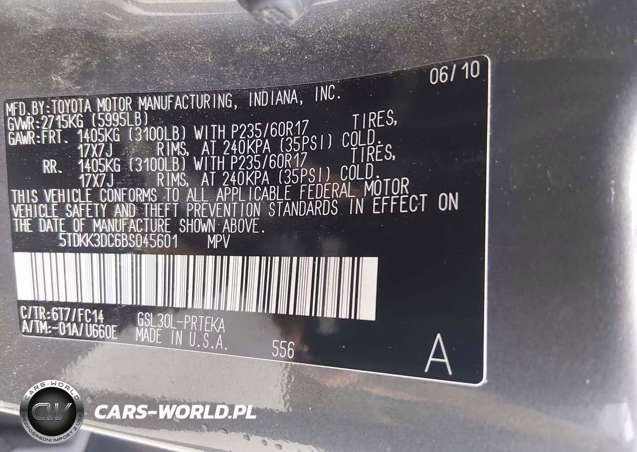 2011 Toyota Sienna Le V6 VIN:5TDKK3DC6BS045601 - 9