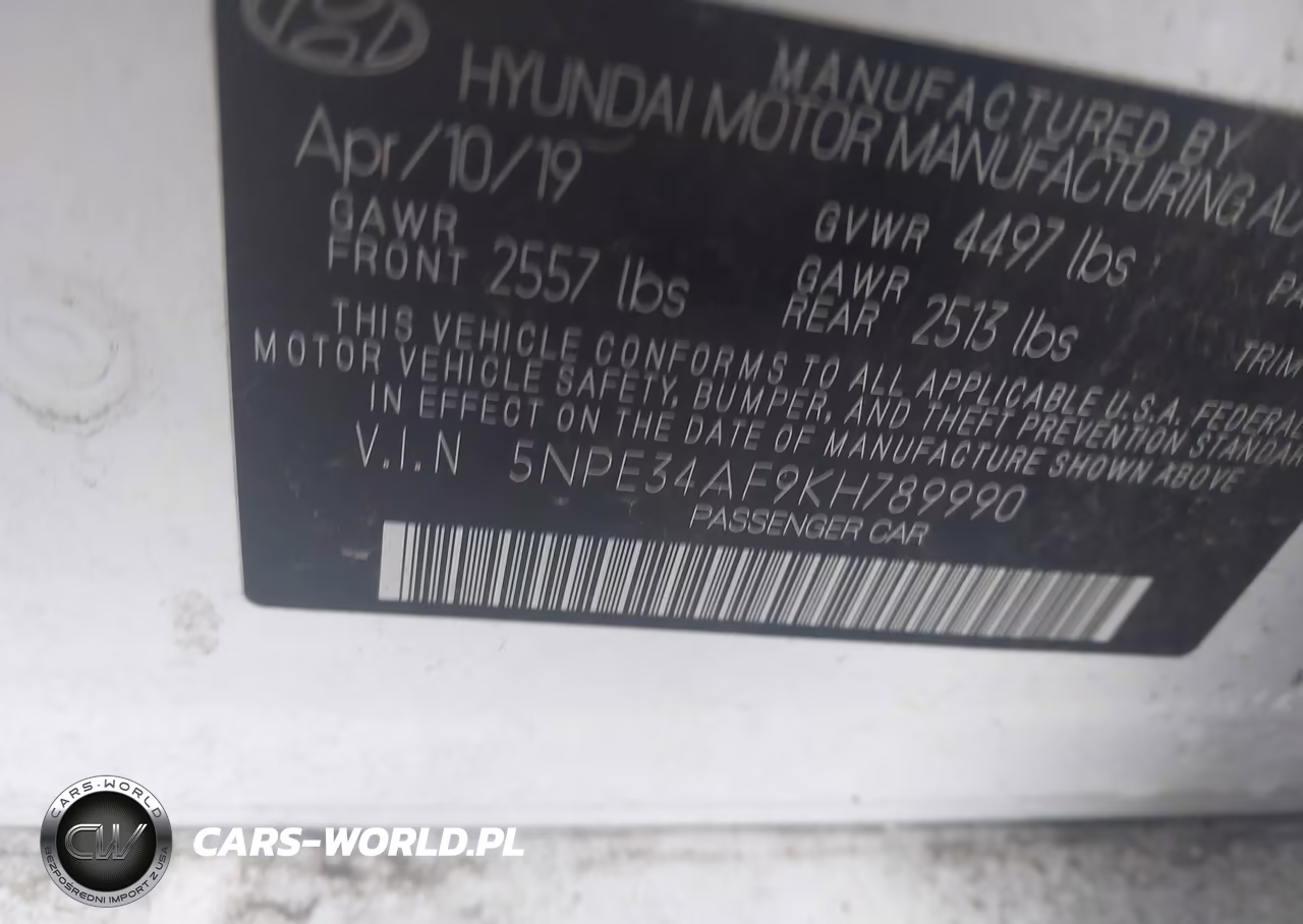 2019 Hyundai Sonata Limited VIN:5NPE34AF9KH789990 - 9