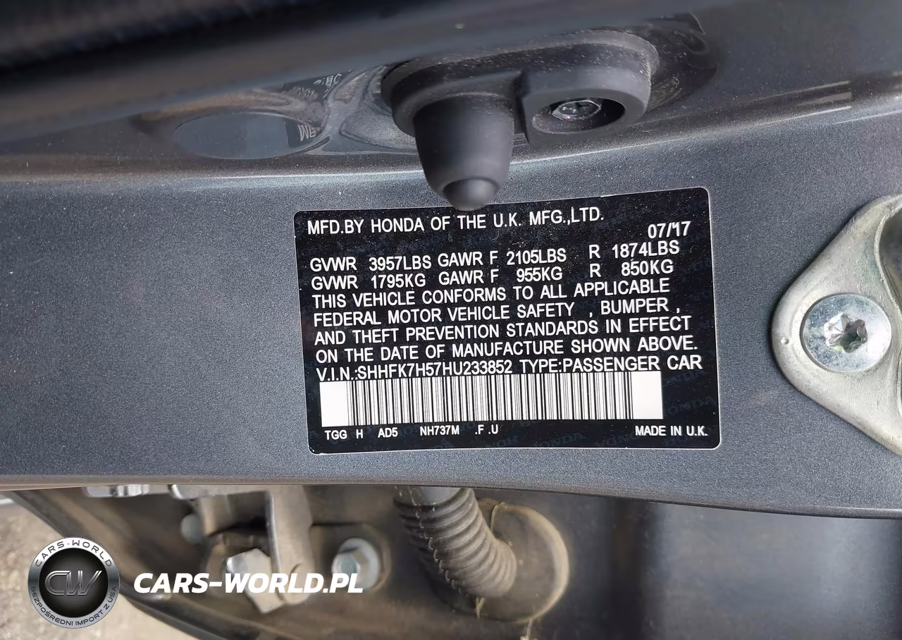 2017 Honda Civic Ex VIN:SHHFK7H57HU233852 - 9