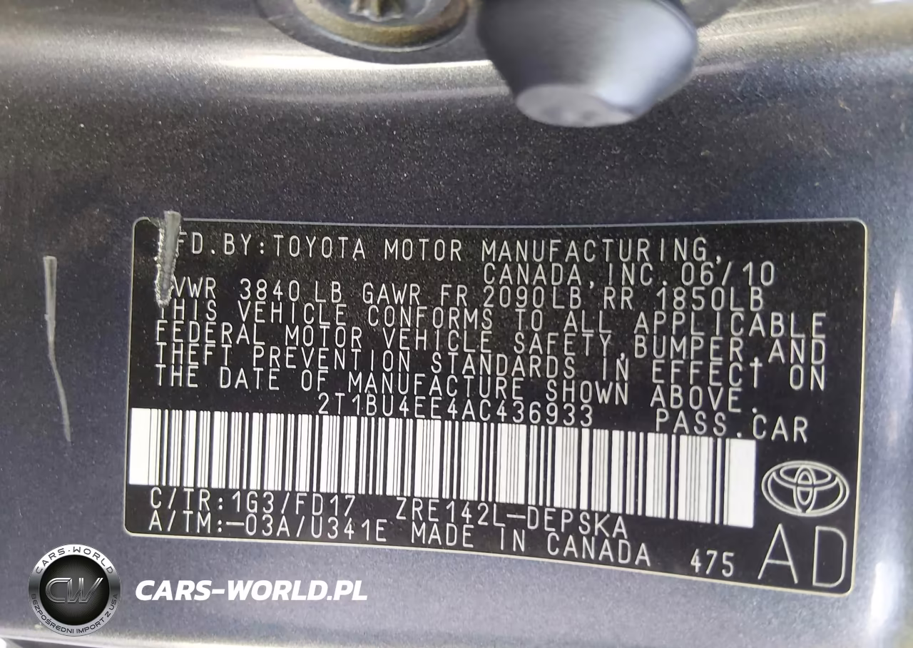 2010 Toyota Corolla S VIN:2T1BU4EE4AC436933 - 9