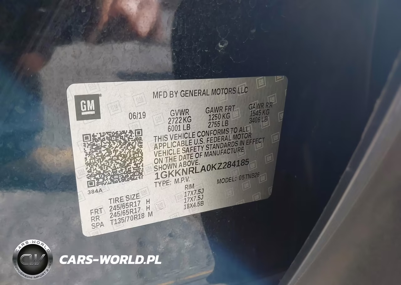 2019 GMC Acadia Sle-1 VIN:1GKKNRLA0KZ284185 - 9