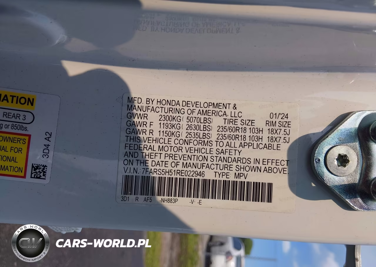 2024 Honda Cr-V Hybrid Sport VIN:7FARS5H51RE022946 - 9
