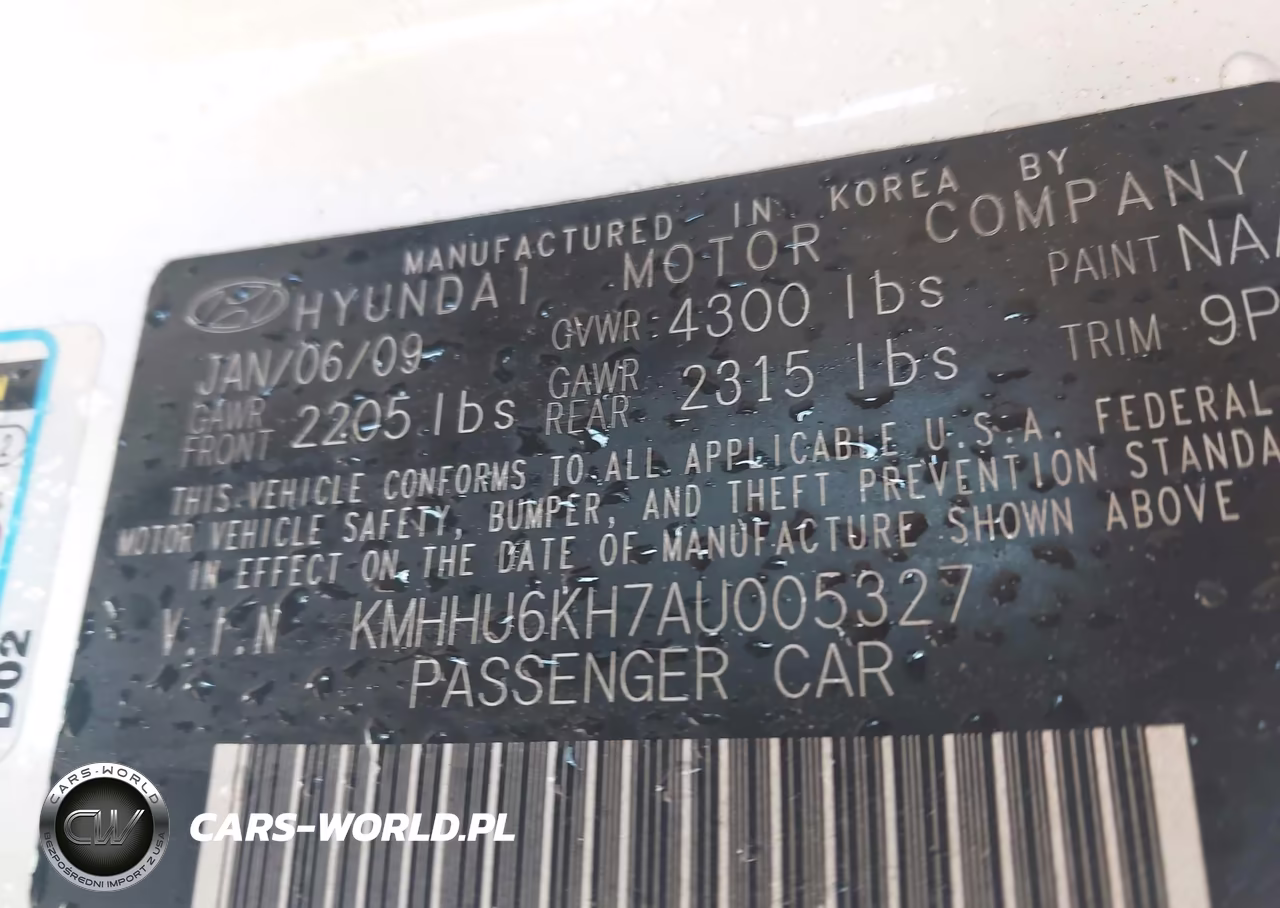 2010 Hyundai Genesis 3.8 VIN:KMHHU6KH7AU005327 - 9