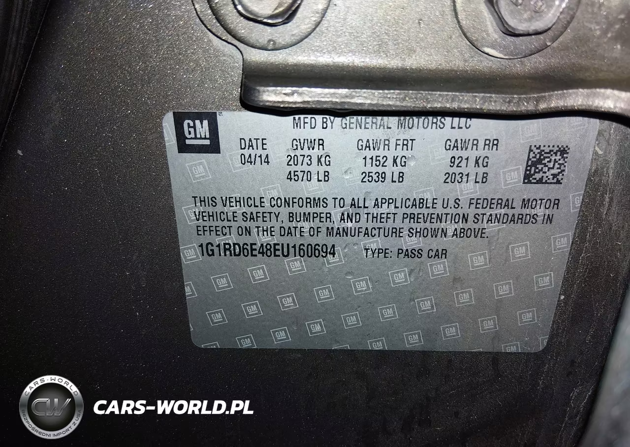 2014 Chevrolet Volt VIN:1G1RD6E48EU160694 - 8