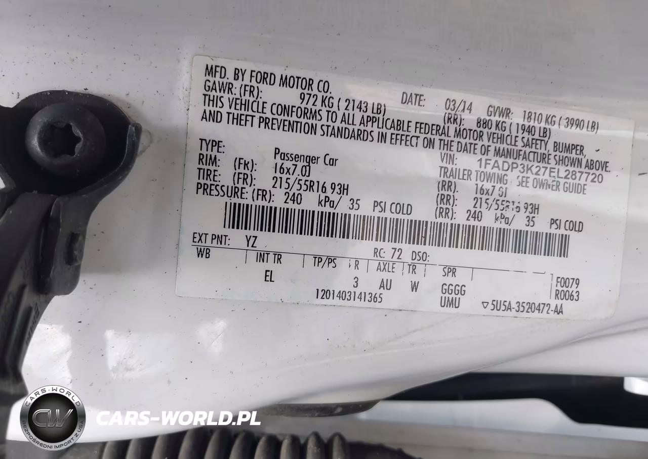 2014 Ford Focus Se VIN:1FADP3K27EL287720 - 9